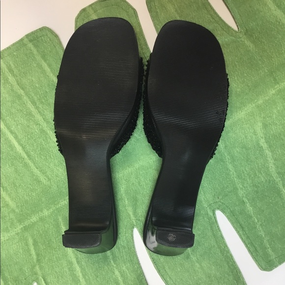 Adorable Sequined Slide On Heels.  China Doll. - Picture 7 of 7